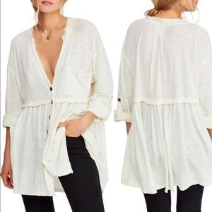 Free People blouse cardigan